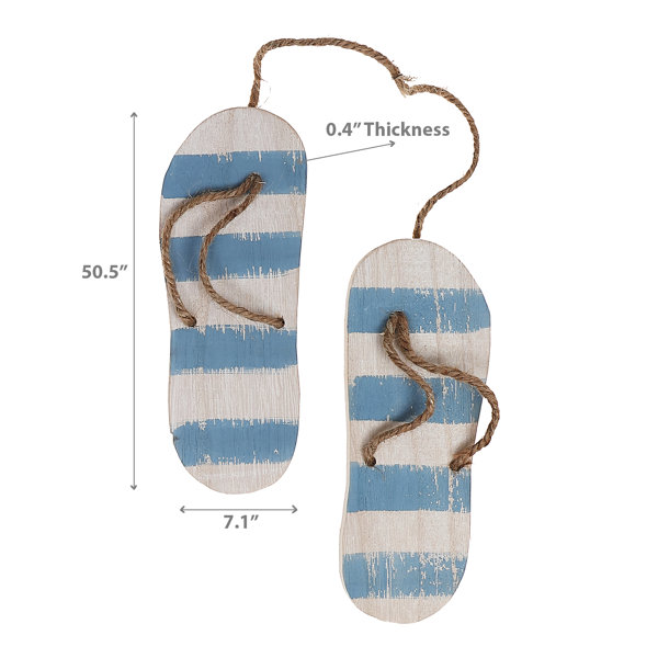 Wooden flip flops cheap home decor